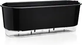 Vaso Jardineira Autoirrigável Preto 40cm Raiz Terrazo Para Todos Tipos de Plantas