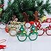 CCINEE 6pcs Merry Christmas Glasses Frames, Xmas Costume Eyeglasses without Lenses for Kids Christmas Party Favor Supplies
