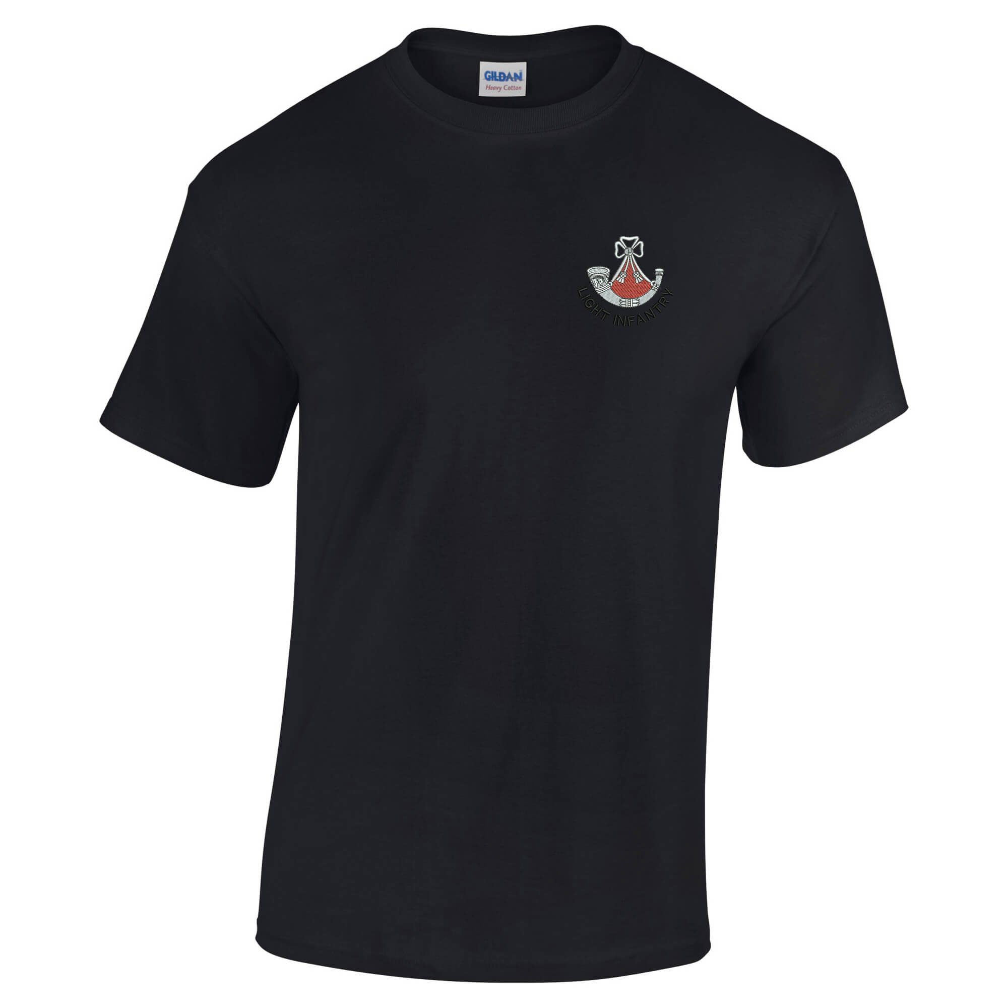 Pineapple Joe's Men's Black Light Infantry Embroidered T-Shirt - Medium