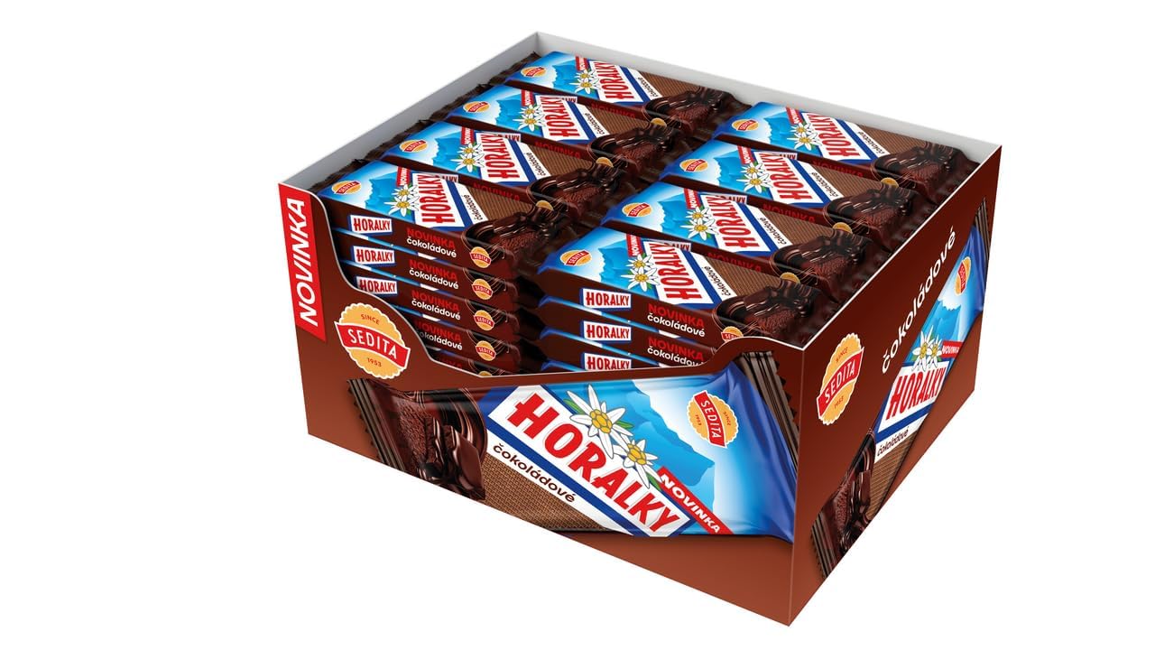 SEDITA Horalky Cioccolato – Wafer scuri con crema al cacao e cioccolato e copertura al cacao, 56 × 50 g