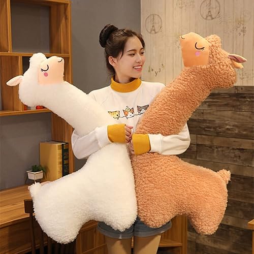 Miniatura 3 de Almohada de felpa de llama, almohada gigante de felpa de alpaca de cuerpo largo, juguete de peluche suave de alpaca, regalo de cumpleaños de Navidad