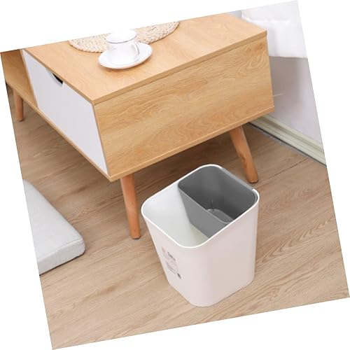 Miniatura 3 de Zerodeko Living - Cesta de plástico para almacenamiento de basura seca, para uso de basura en el hogar, contenedor de doble lata, baño, dormitorio,