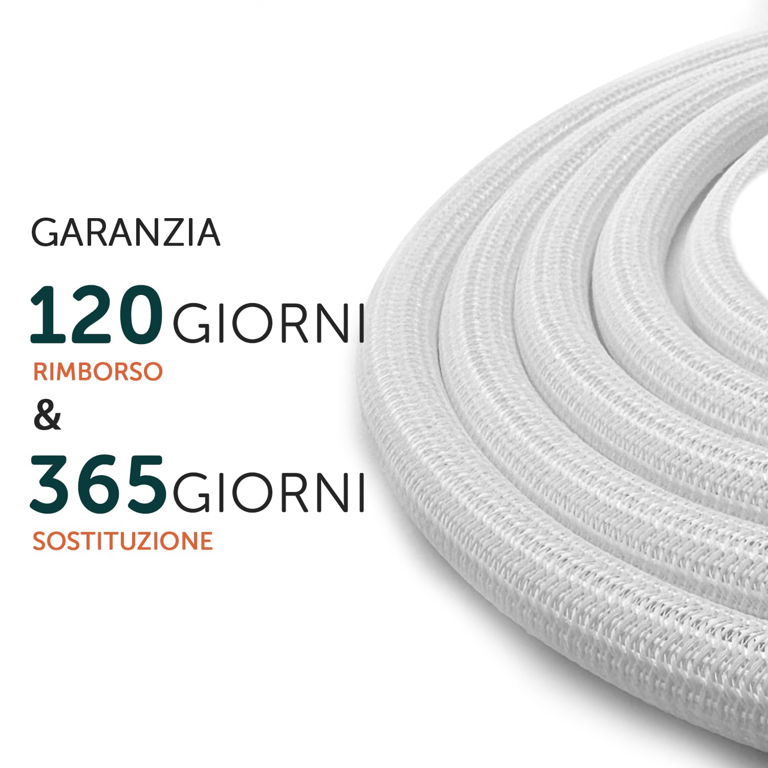 shinfly Guaina Nascondi Cavi 13mm-3m, Copricavo Elettrico Autoavvolgente Tagliabile ed Espandibile, Raccogli Cavi per Scrivania, TV, Computer, Ufficio, Casa, Auto - Bianco