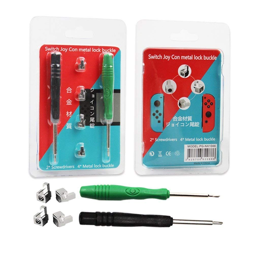 Cochanvie Metal Lock Buckles with Screwdrivers Repair Tool Set for Nintendo Switch NS Joy-Con