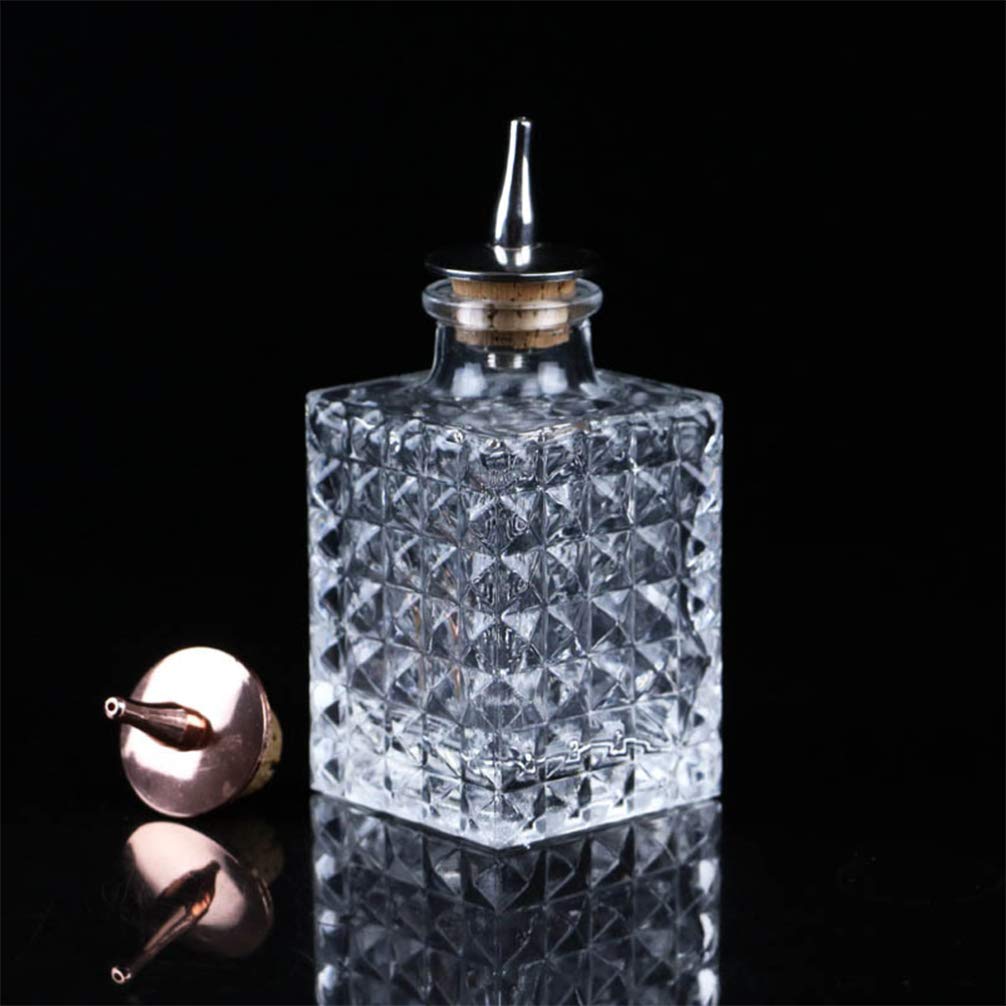Bitterflasche Glaglas Dasher - Bottiglie amare con Dash Top Cocktail Whisky Bottiglie per Home Bar Square