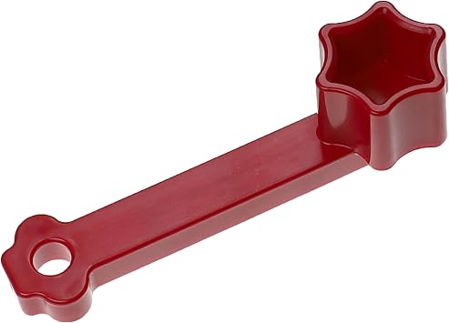 vhbw Dough Dissolver Compatible with Vorwerk Thermomix TM5, TM6 Kitchen Machine - Dough Turner Aid, Plastic Red