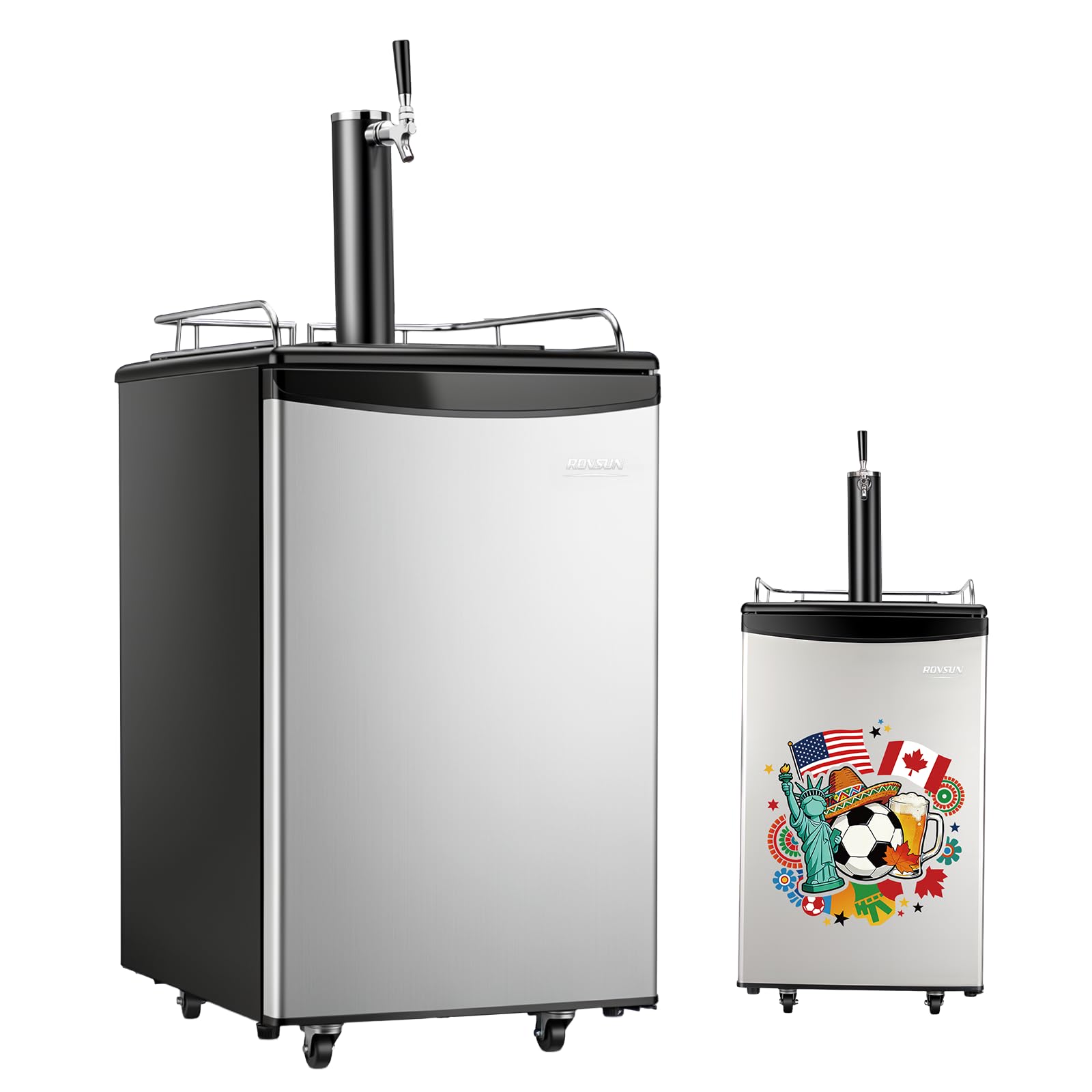 ROVSUN BF-152-ST-Sliver 5.4 cu ft Kegerator Silver
