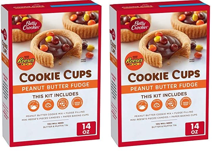Image of Betty Crocker Peanut Butter Fudge Cookie Cups, 14 oz (Pack of 2)
