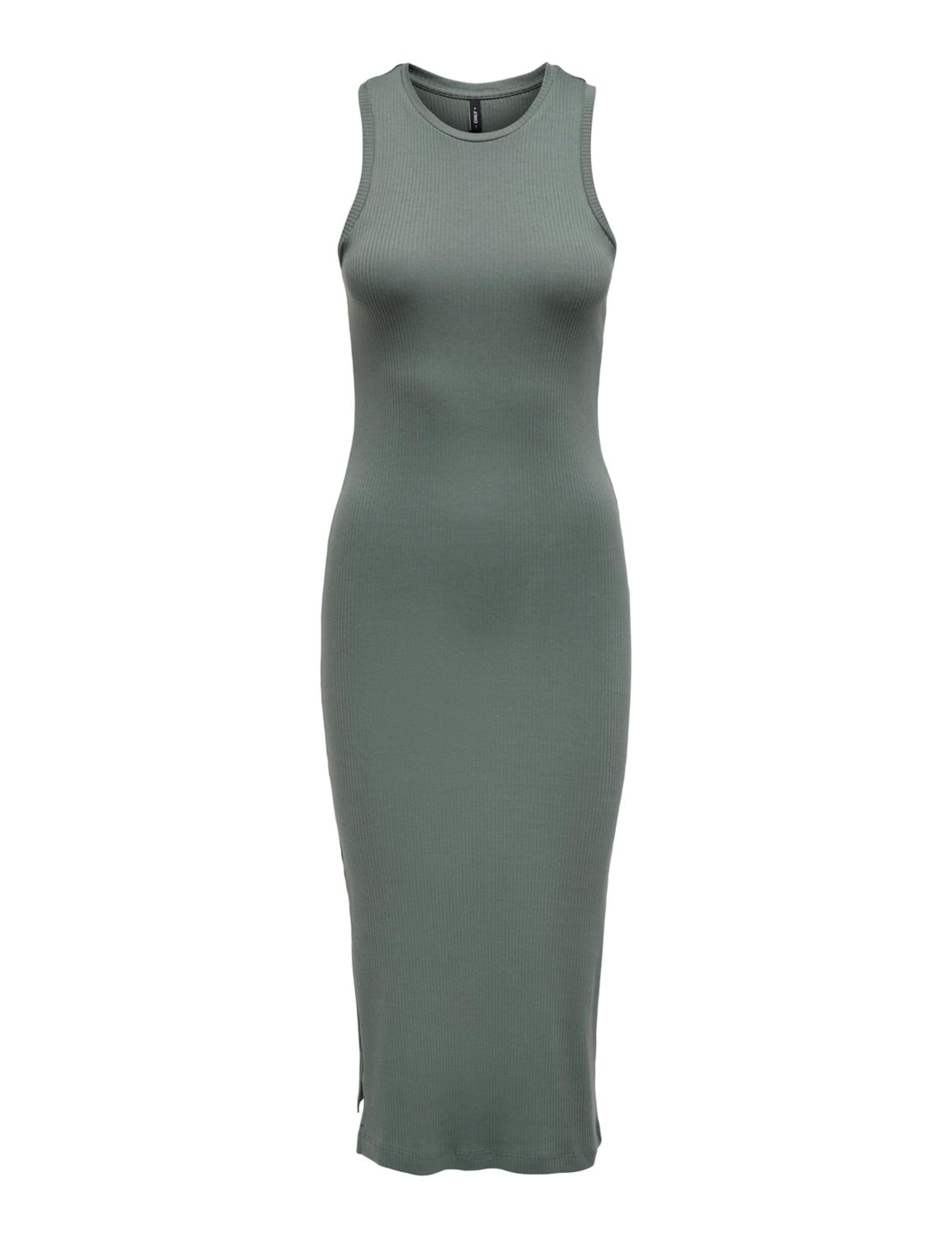 ONLY Women's ONLBELFAST S/L MIDI Dress JRS NOOS Jerseykleid, Grün,