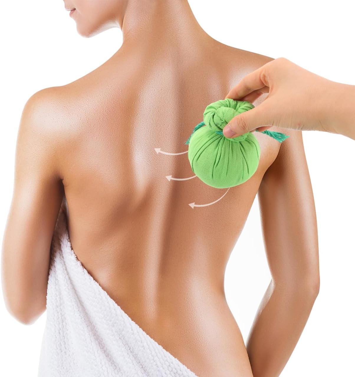 Chinese Moxa Massage 2 Pcs Herbal Heat Compress Moxa Warm Pouch for Hot Compress Moxibustion Muscle Soreness Relief Portable Spa Use Green