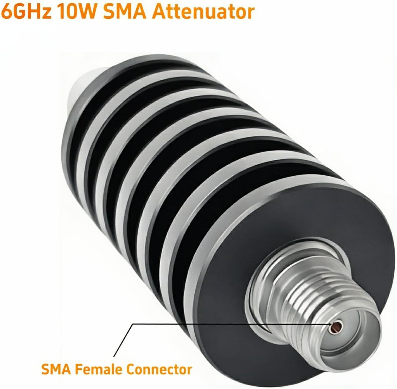 50dB 10W SMA attenuator,6Ghz 10 Watt SMA Attenuators with SMA Connector 50 Ohm attenuator Coax for Ham Radio,Testing (6G 50DB)