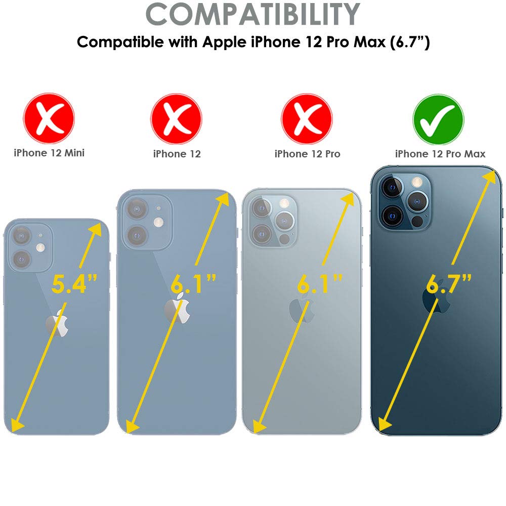 TECHGEAR 2 Pezzi Vetro Privacy 3D Per IPhone 12 Pro Max, Pellicola Temperata Anti Spia 9H, Copertura Completa, Anti Impronte, Compatibile Face ID