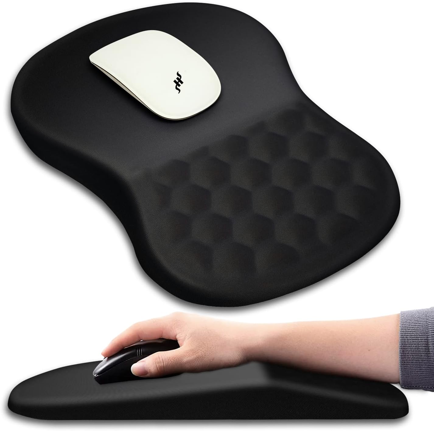 Hokafenle Ergonomic Mouse Pad Wrist Support with Massage Design
