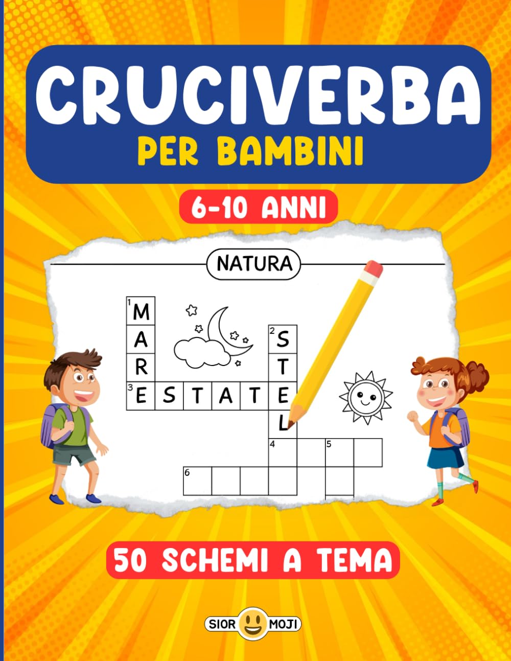 LIBRO DI CRUCIVERBA PER BAMBINI 6-10 ANNI – 50 PAROLE CROCIATE A TEMA – GIOCHI EDUCATIVI E ATTIVITÀ ENIGMISTICA PER SCUOLA PRIMARIA – PASSATEMPO ... e logica. Ideale per casa, viaggi e scuola.