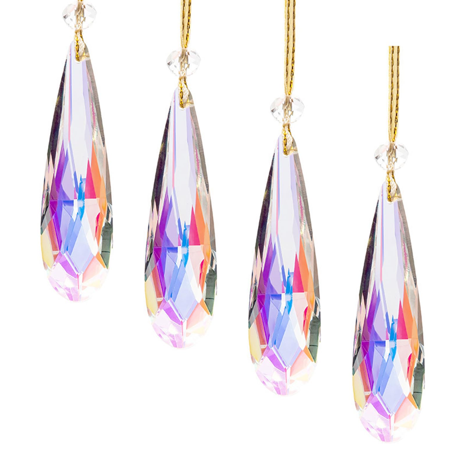 Crystal Suncatchers Beads Chain Elegant Crystal Pendants Adornment for Sun Caught Rainbow Effect Sparkling Rainbow Dangles