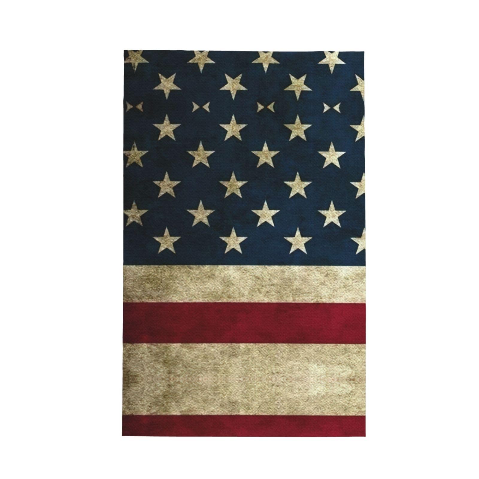 CKGODGF American Flag Print Absorbent Waffle Dishcloths,Kitchen Towels With Hanging Loops,Tea Towels.