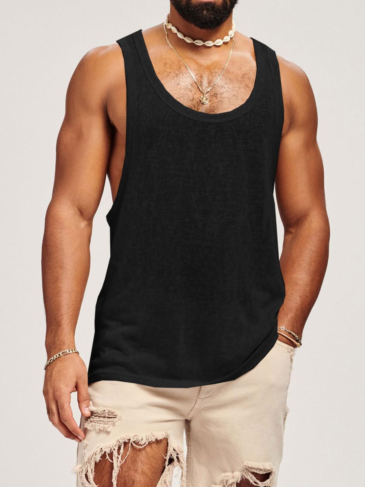 Runcati Tank Top męski podkoszulek bez rękawów, koszulka mięśniowa, fitness, siłownia, trening, sport, podkoszulek męski, bawełna, kulturystyka, luźna koszulka