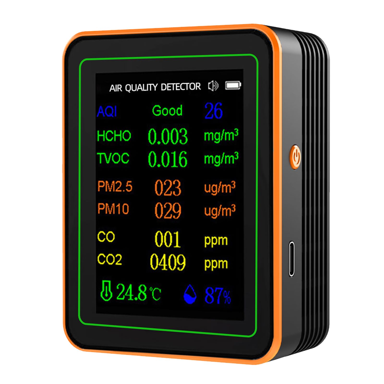 Air Detectors with Buzzers Multifunctional Accurate Tester HCHO TVOC CO2 Tester for Home Air Meter Detectors