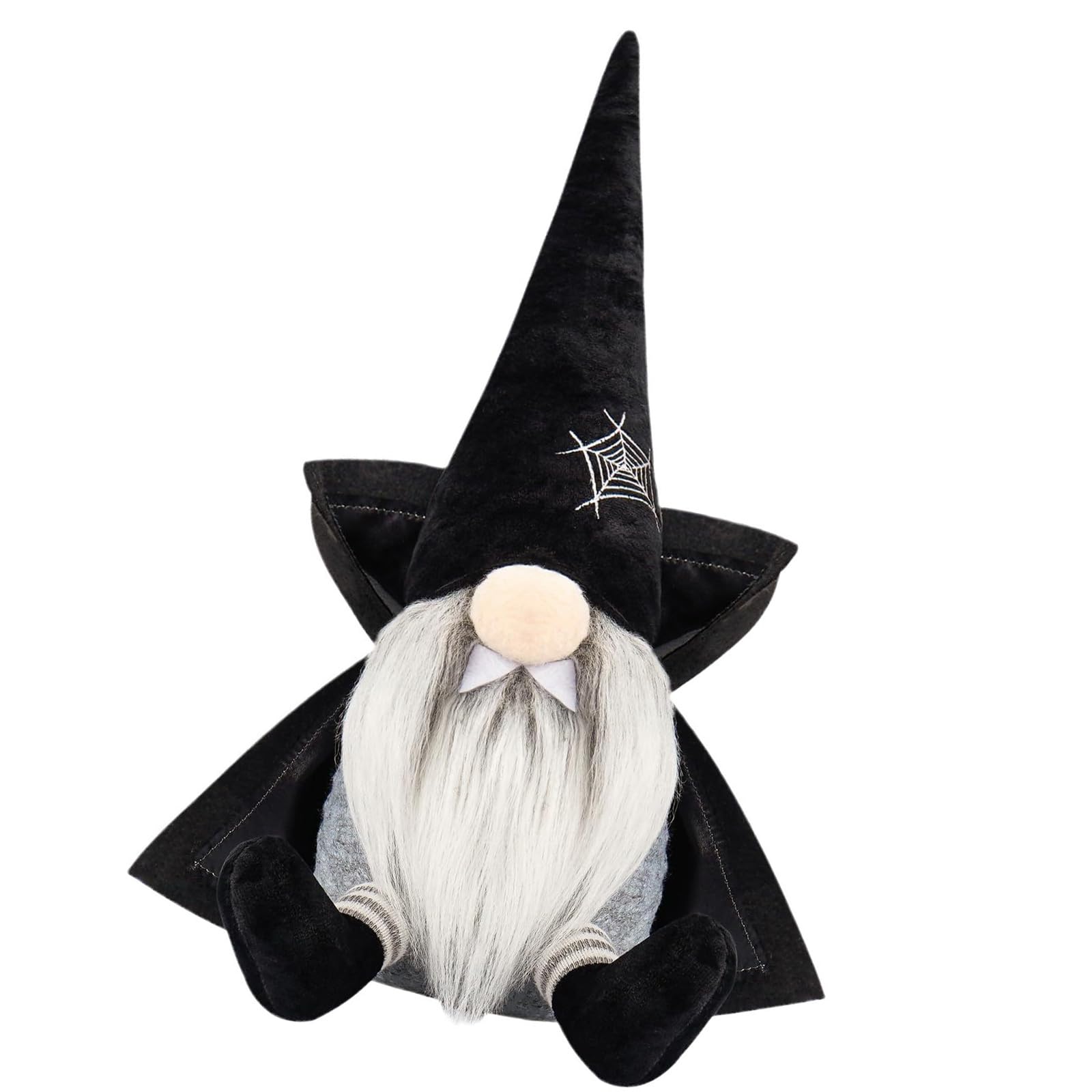 Woedpez Bat Figurine with Cloak, Foldable Fabric Halloween Decor, Eerie Ornament for Indoor Outdoor Party Display Decorati Gnomes Cloak Bat Ornament