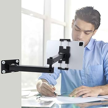 Tablet Arm Tablet Wall Mount Holder For Ipad,Portable Monitor Stand Mount For 15 6 Max Aluminum Alloy 360 Adjustable Foldable Tablet Holder For Kindle Work For 4 7 12 9 Ipad Pro