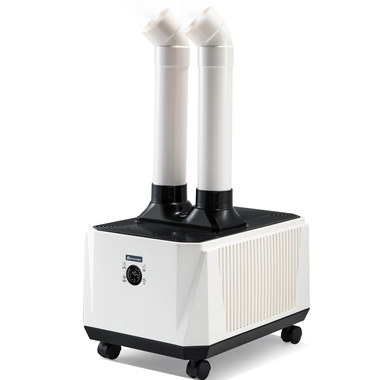 Mxmoonant Umidificatore industriale 8000ml/H, 3 livelli, 16 nuclei | doppie uscite, pannello touch smart con timer, funzione intervallo