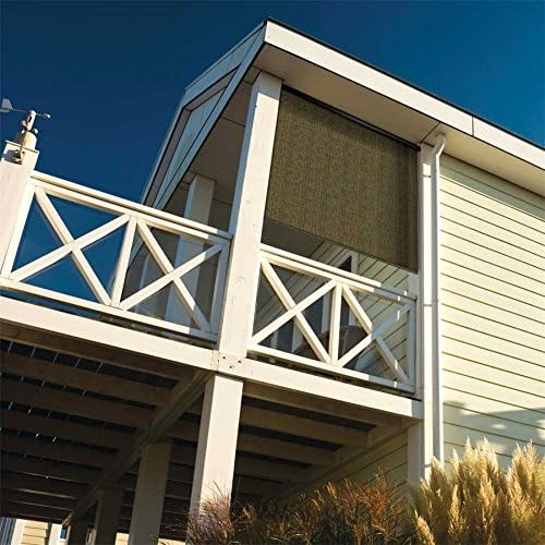 Bravada Exterior Sun Roller Shade (90%) Mocha - 6'Wx6'L