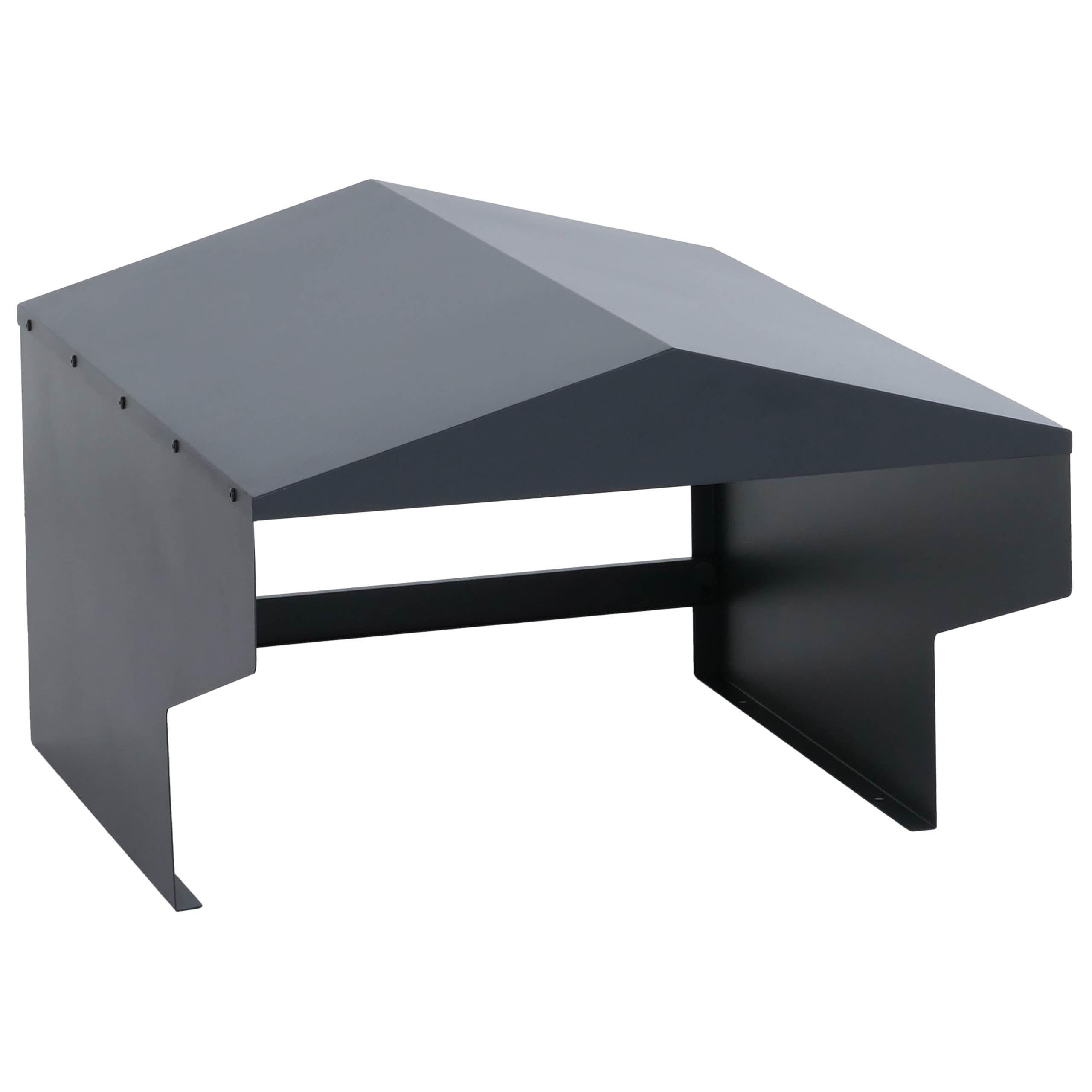 Mähroboter-Garage HWC-Q71, Rasenroboter-Überdachung Dach Unterstand für Rasenmäher, Metall 42x57x70cm - anthrazit