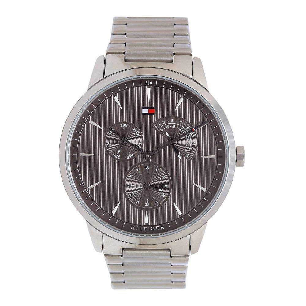Tommy Hilfiger Analog Grey Dial Silver Mens Watch-TH1710385 (B07VM8Y7VR) Amazon Price History, Amazon Price Tracker