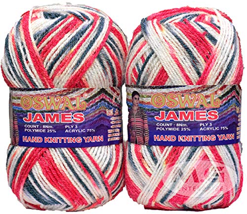 Image of M.G James Knitting Yarn Wool, Red Ball Ball 200 gm Best Used with Knitting Needles, Crochet Needles Wool Yarn for Knitting. by M.G K