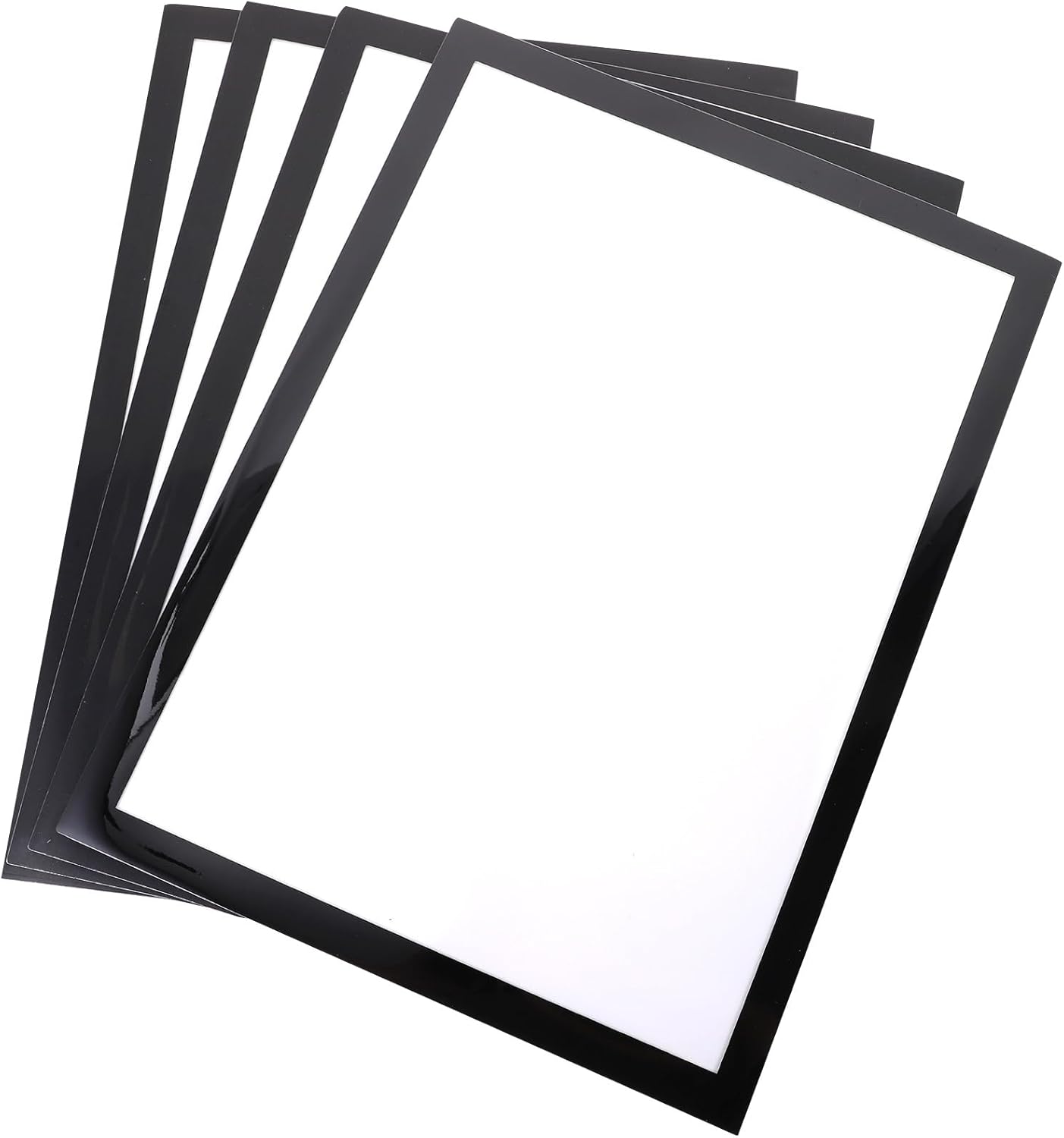 Hemobllo Magnetic Picture Frames Set 4pcs 30x40cm Black Self-adhesive Drawing Display Frame for Crystal Art Cross Stitch Embroidery Kits Home Décor