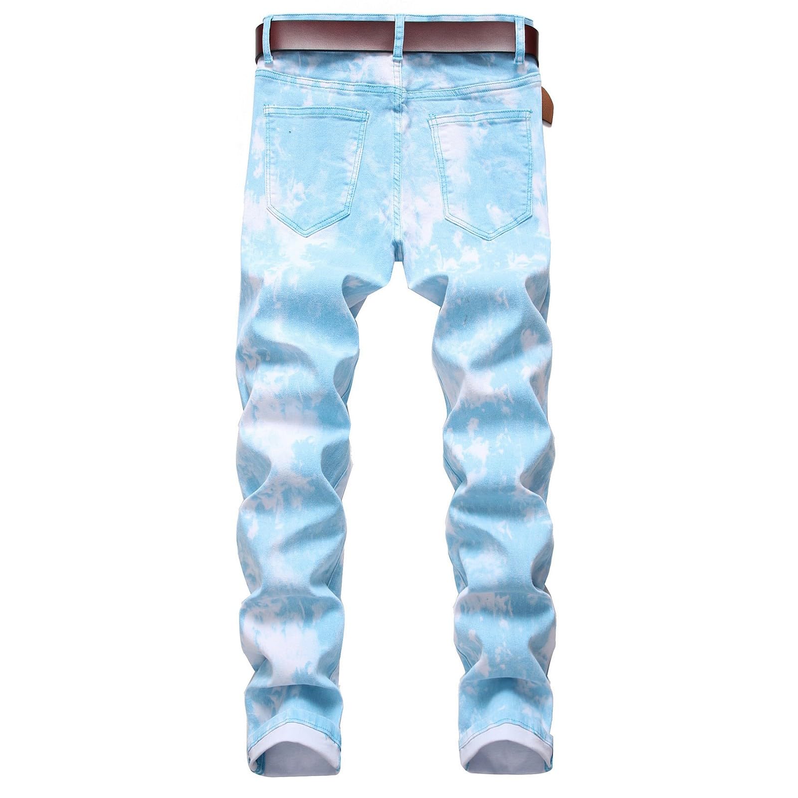 Jeans Strappati da Uomo, Pantaloni Jeans Uomo Strappati Pantaloni Distruzione Foro Dritto Jeans Distressed Pantaloni Denim Skinny Slim Nero Estivi Jeans Curvy Jeans Nero Stile Hip-Hop Streetwear Y2k