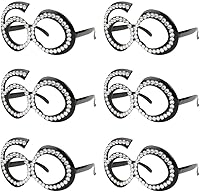 Ocean Line 60th Birthday Glasses 6-Pack - Crystal Number Frames, Funny Novelty Sunglasses Party Favors for Adults & Kids