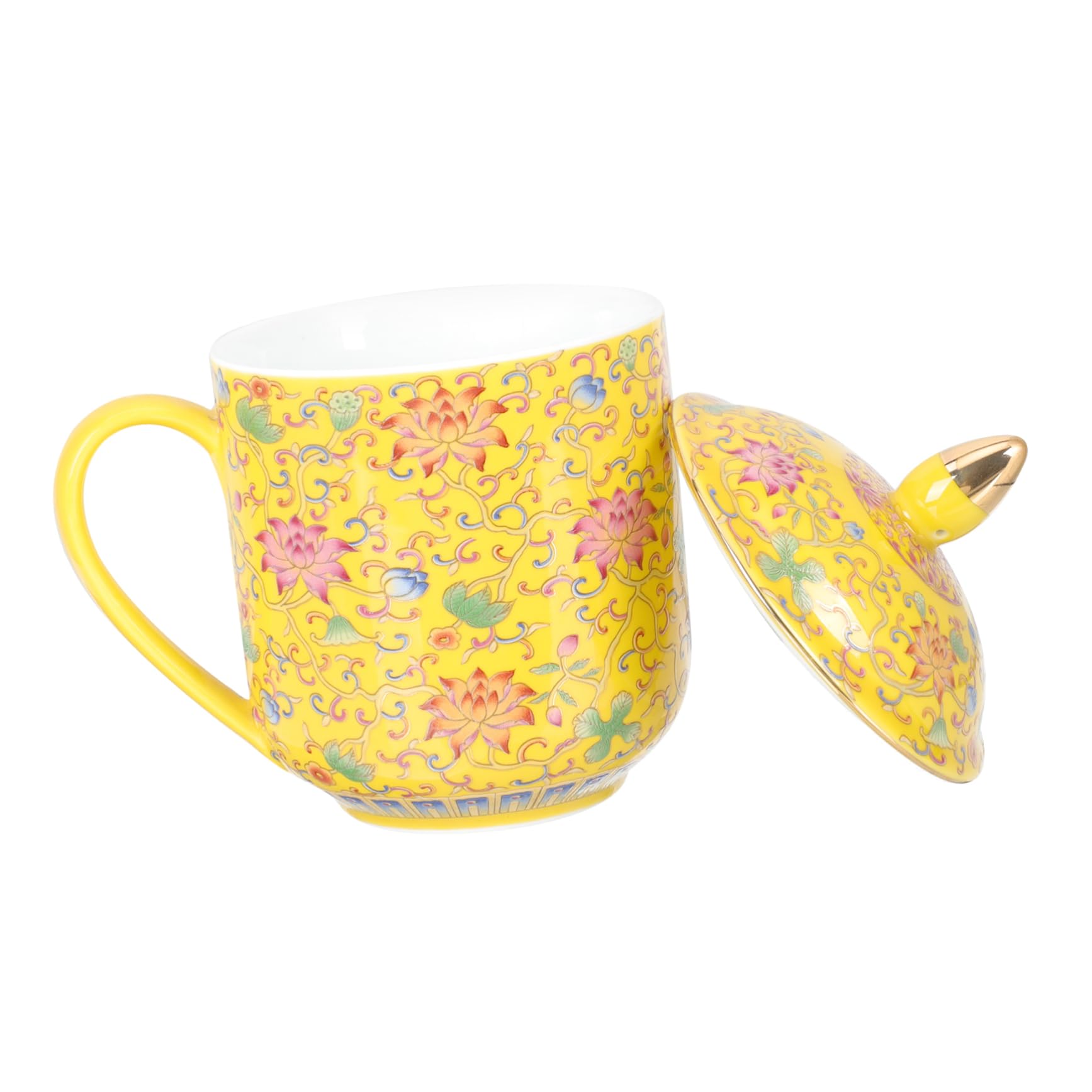 Tasse à thé céramique design élégant avec couvercle et infuseur en vrac haut de gamme