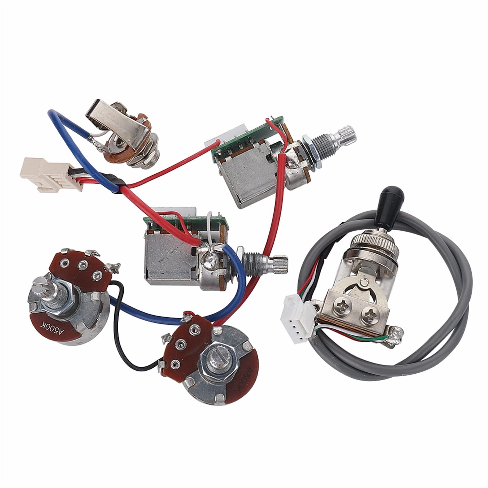 1 Set E-Gitarren-Pickup-Kabelbaum Push-Pull-Pots Mit 2 Humbucker-Setup E-Gitarre Kabelbaum Prewired Kit