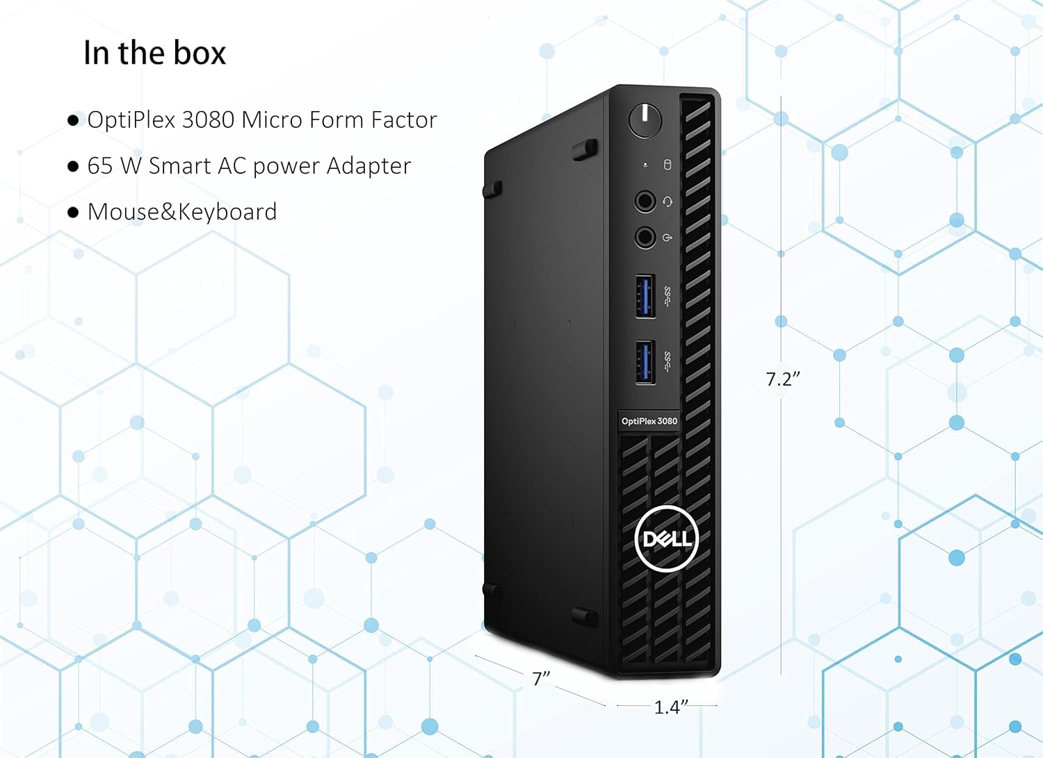 Windowsデスクトップ DELL optiplex 3080 core i3-10100T Dell OptiPlex 3080 10th Gen i3-10100T/Windows 10 Pro/8GB*1