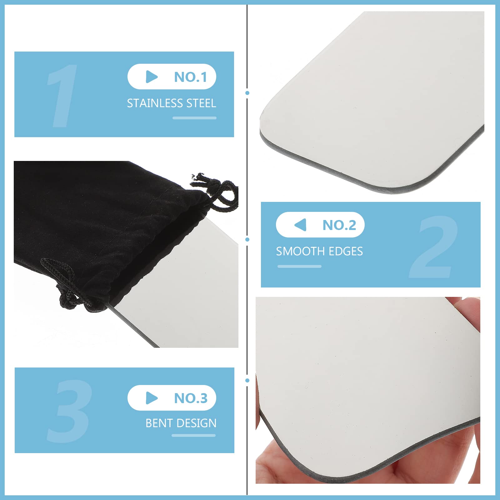 Healifty Reflector Dental De Doble Cara Para Fotografía Intraoral 4.64x2.55x0.19in