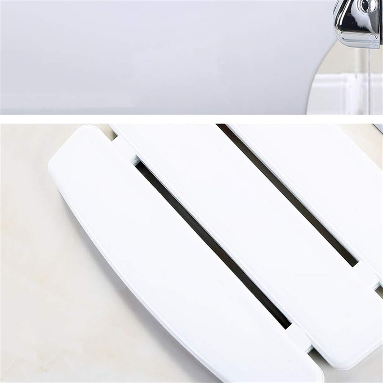 Asiento de Ducha Plegable, Taburete abatible de Pared for baño, Silla de Pared for cambiarse los Zapatos en la Entrada
