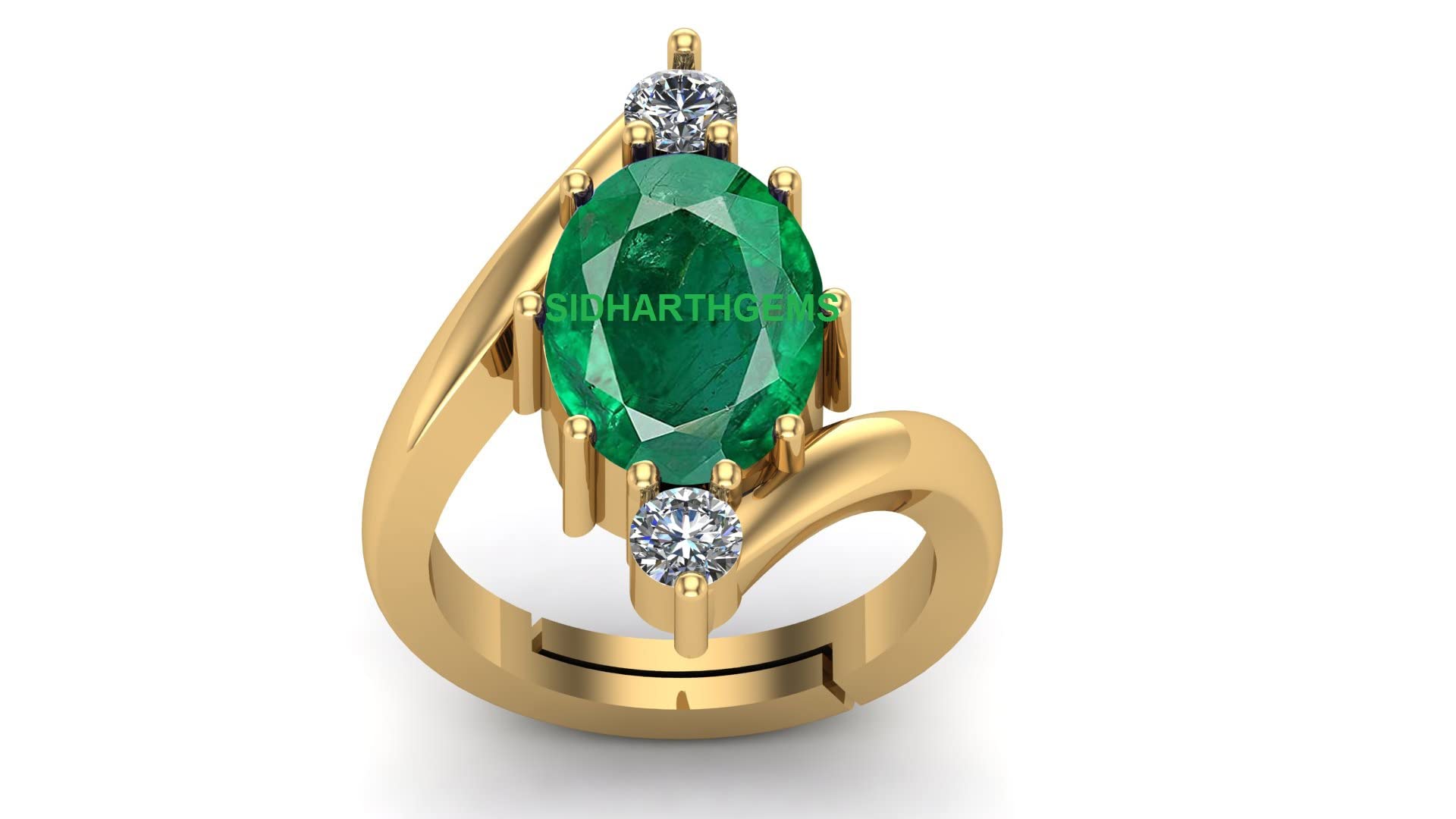 AKSHITA GEMS 19.25 Ratti 18.00 Carat Certified Natural Emerald Panna Panchdhatu Adjustable Rashi Ratan Gold Plating Ring for Astrological Purpose Men & Women-picture-31