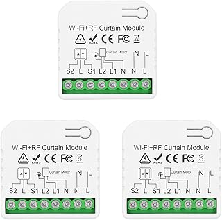 DieseRC 3-Stück Drahtloses Smart-Rollladen-Steuerungsmodul AC 230 V 220 V, Tuya APP WIFI-Controller, kompatibel mit Alexa/Google Home APP-Steuerung und manuellen Schaltern
