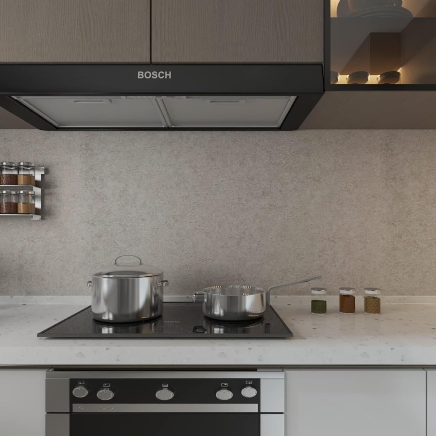 32"x197" Granite Countertops Contact Paper Peel and Stick Waterproof Beige Grey Granite Wallpaper Self-Adhesive Removable Vinyl Film Marble Countertops Wallpaper for Kitchen Bathroom Cabinets
