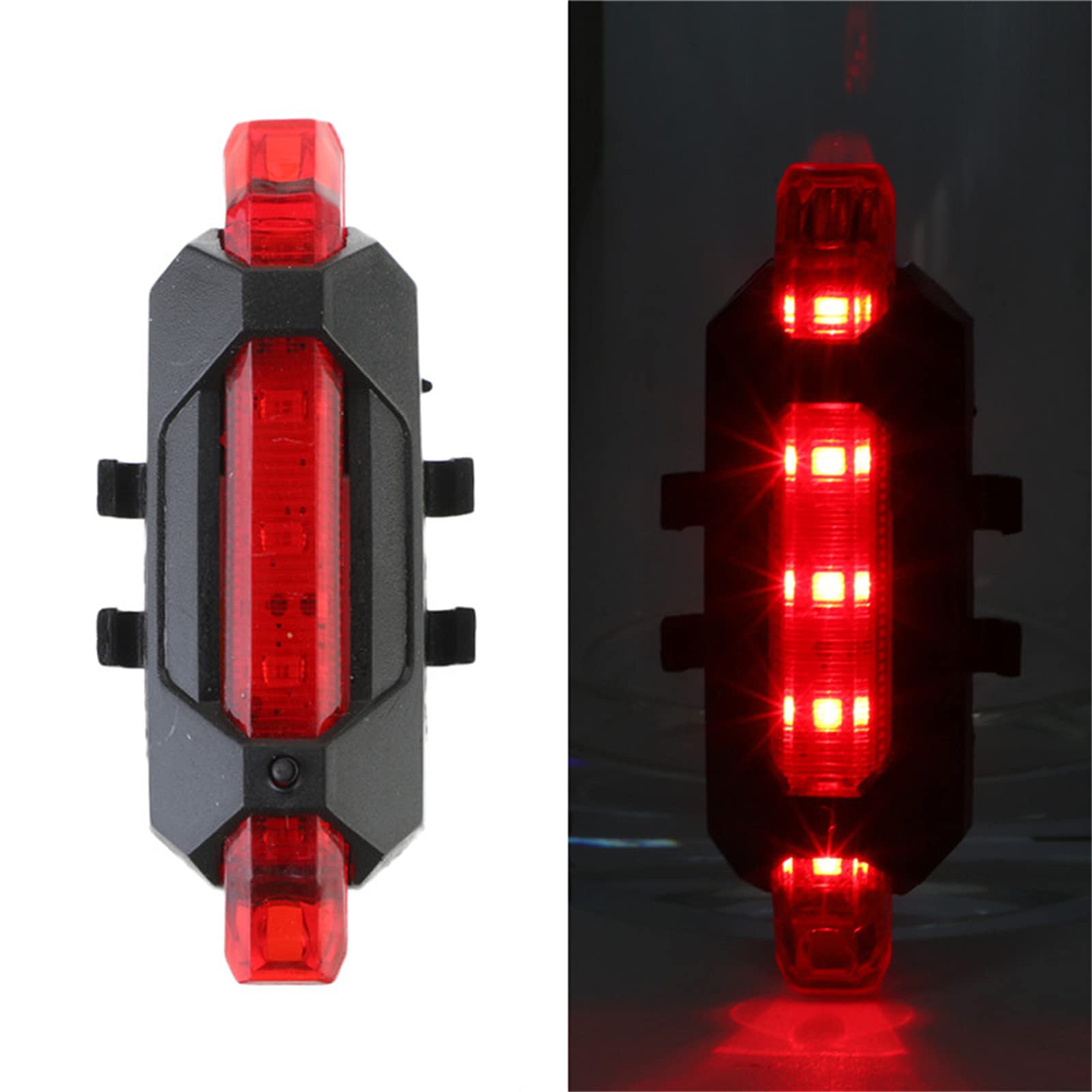 Lampe de Vélo Rechargeable USB LED Cycle de Montagne Lumière de Vélo Avant Feu Arrière Lampe de Poche Étanche Ensemble de Lampe de Vélo