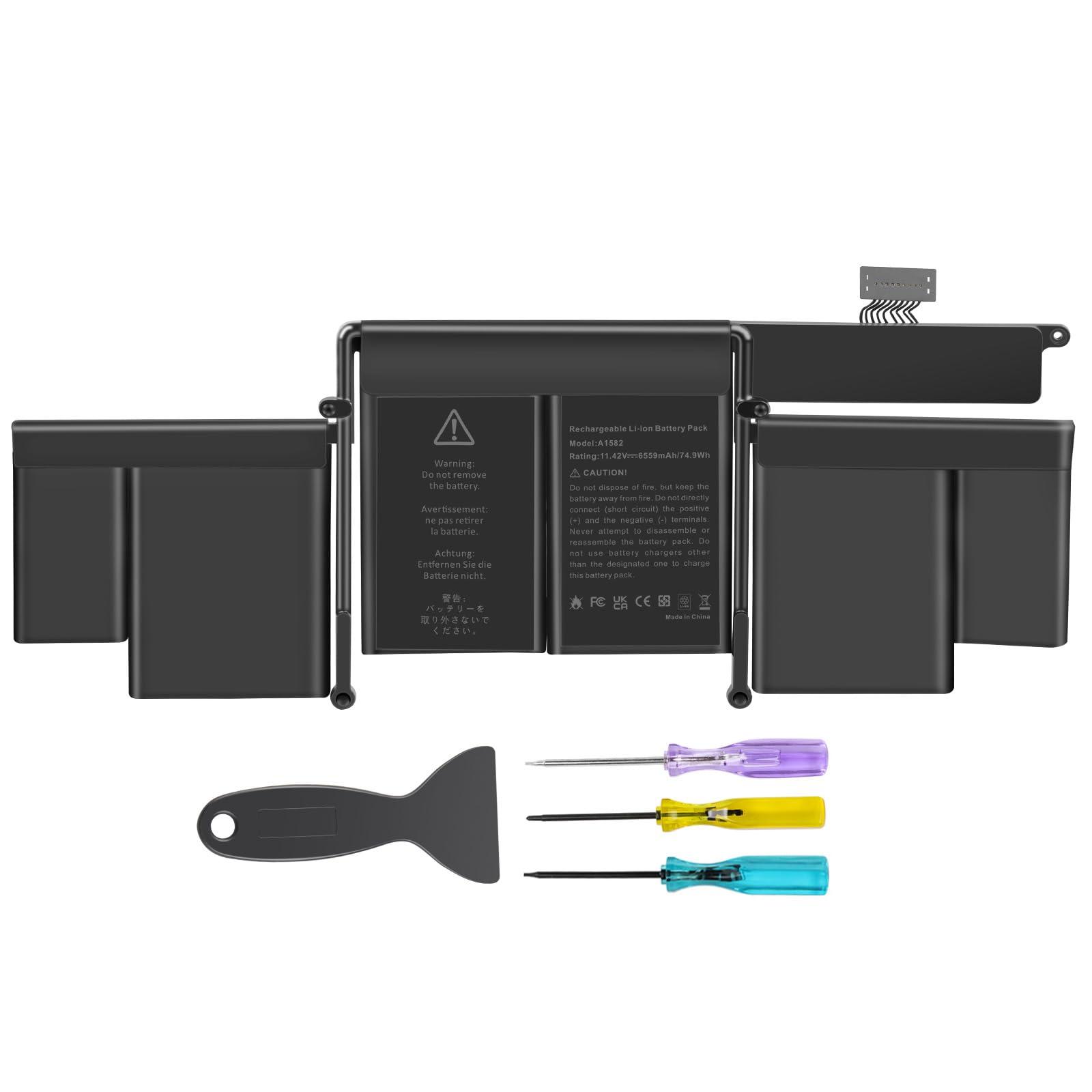 ASUNCELL 11.42V 74.9Wh A1493/A1582 Batería de Ordenador portátil para MacBook Pro 13 Inch A1502 Retina (Early 2015, Mid 2014, Late 2013), MJLU2LL/A, MF839LL/A, EMC 2326 2351 2419 2554 2555