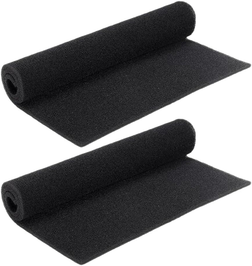 2 Pack Washable Air Conditioner Filter for Window AC Units 24x15x1/4 Inch Cuttable Polyurethane Foam Replacement for Home RV Purifiers Black