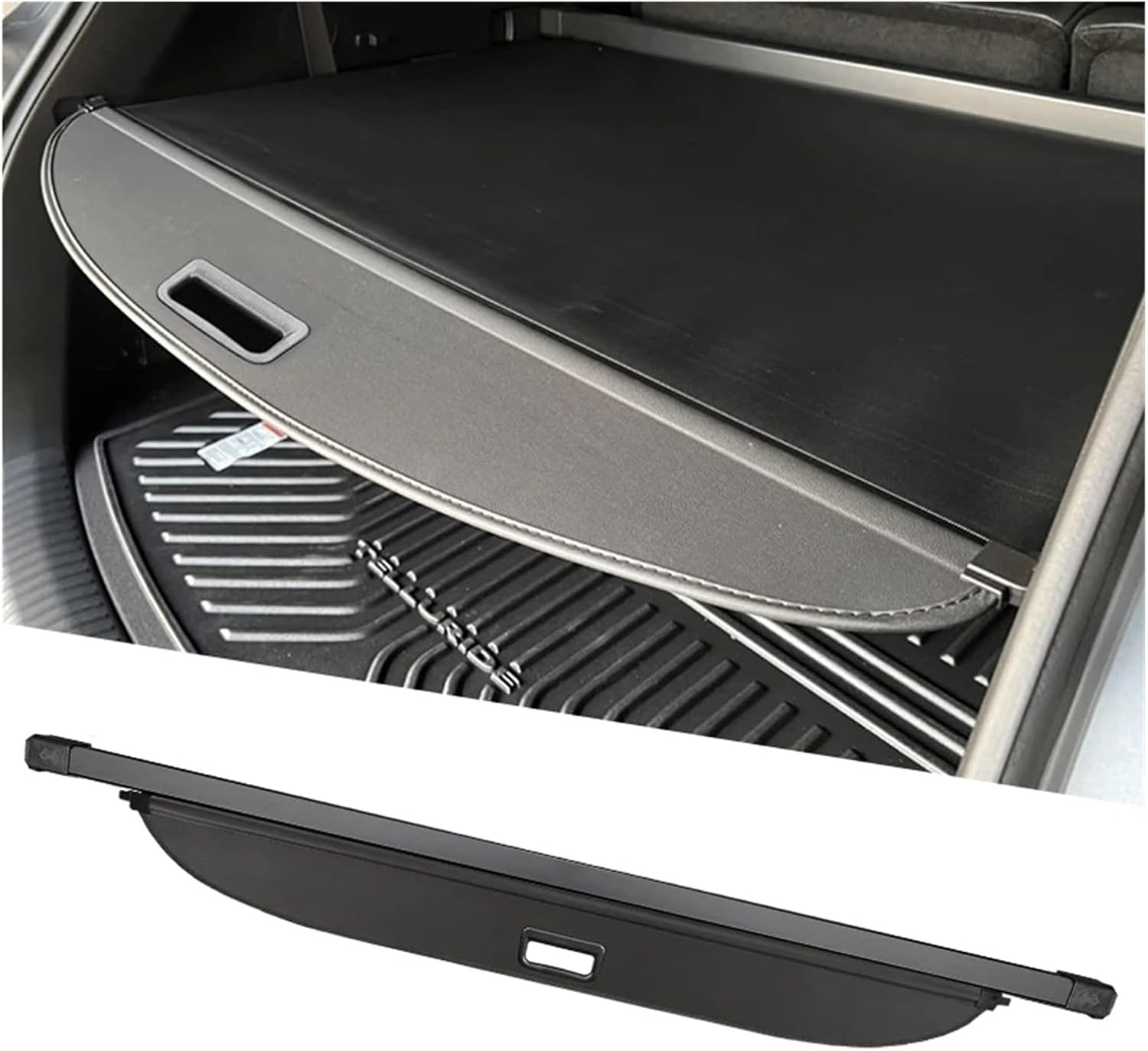 Retractable Trunk Cargo Cover Rear Trunk Shielding Shade Privacy Auto Accessories Compatible with Hyundai Santa Fe 2023 2024(Leather)