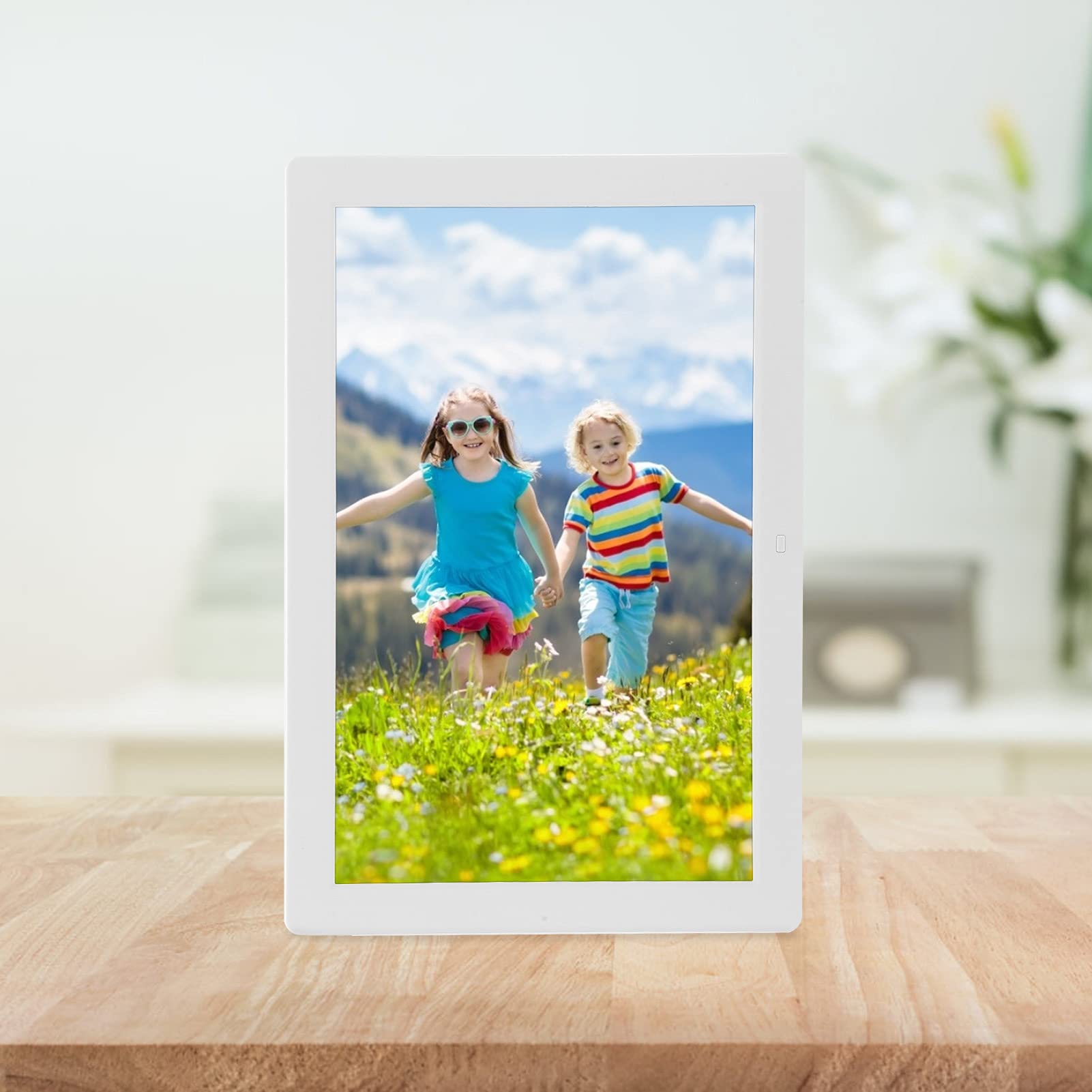 Cadre Photo Numérique 15,4 Pouces Grand Écran 1280 * 800 avec Télécommande - USB, Carte SD, Automatique, Photo, Musique, Vidéo, Horloge, Calendrier