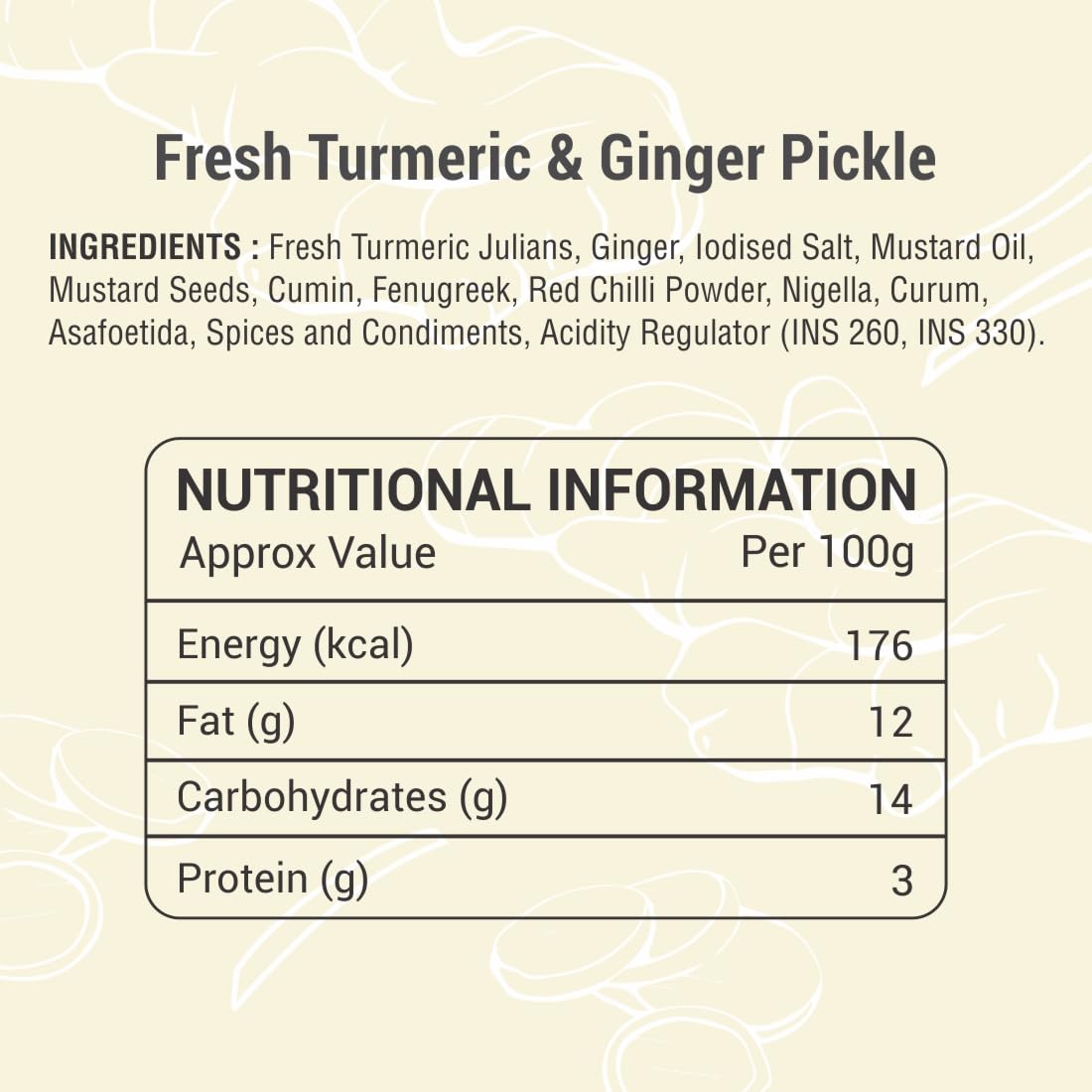 Add me Homemade Haldi aur adrak ka achar 500gm, Fresh Mix Pickle of Turmeric and Ginger Glass Pack - Image 2 thumbnail