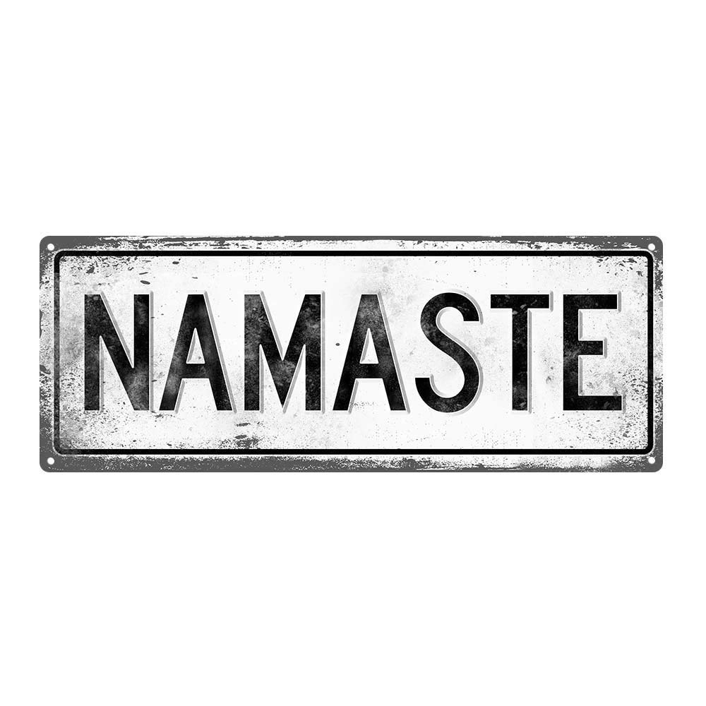 DOGT Metal tin sign 8x12 inches NAMASTE Metal Street Sign, Vintage, Retro