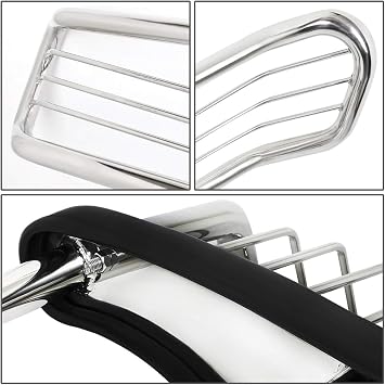 Auto Dynasty Compatible with Highlander XU20 Front Bumper Protector Brush Grille Guard (Chrome)