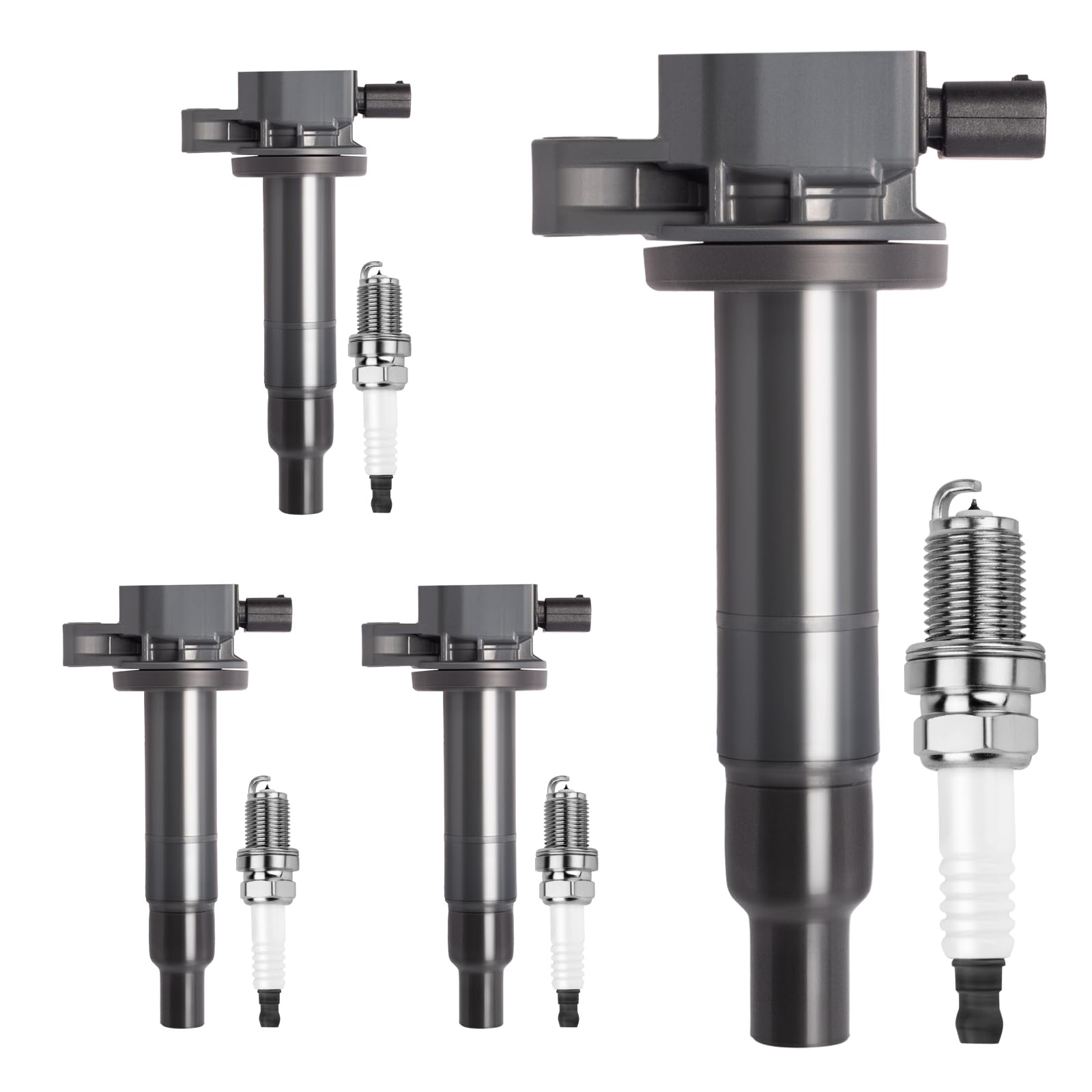 Motorevo Ignition Coil Pack and Iridium Spark Plugs for Toyota Yaris
