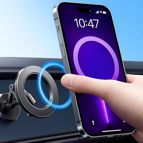 Soporte magnético para teléfono de coche, giratorio de 360°, aleación de zinc, adhesivo fuerte, se adapta a todos los teléfonos inteligentes,